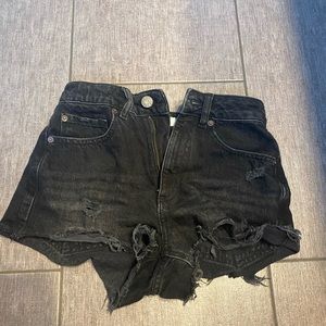 Garage black jean shorts